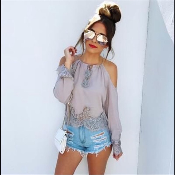 Cold Shoulder Blouse - Picture 8 of 8